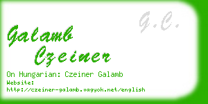 galamb czeiner business card